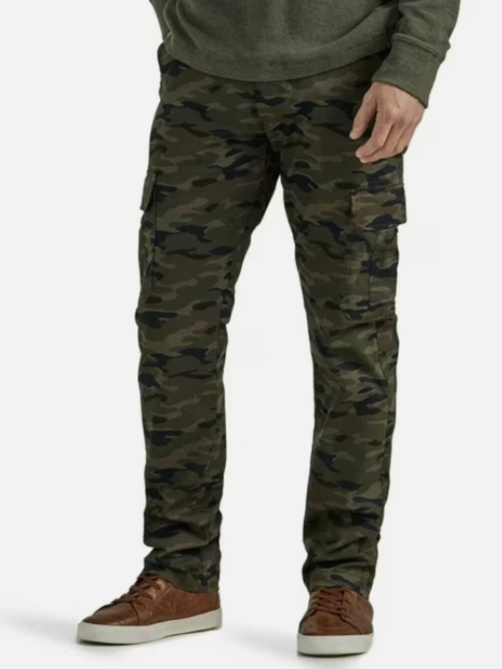 NEW Lee Motion Stretch Cargo Pant Camo Straight Leg Camoflauge 36 x 30 Green